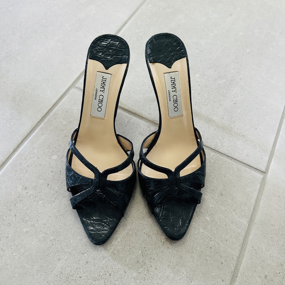 Jimmy Choo Leather Strappy Heels Sandals Mules 39